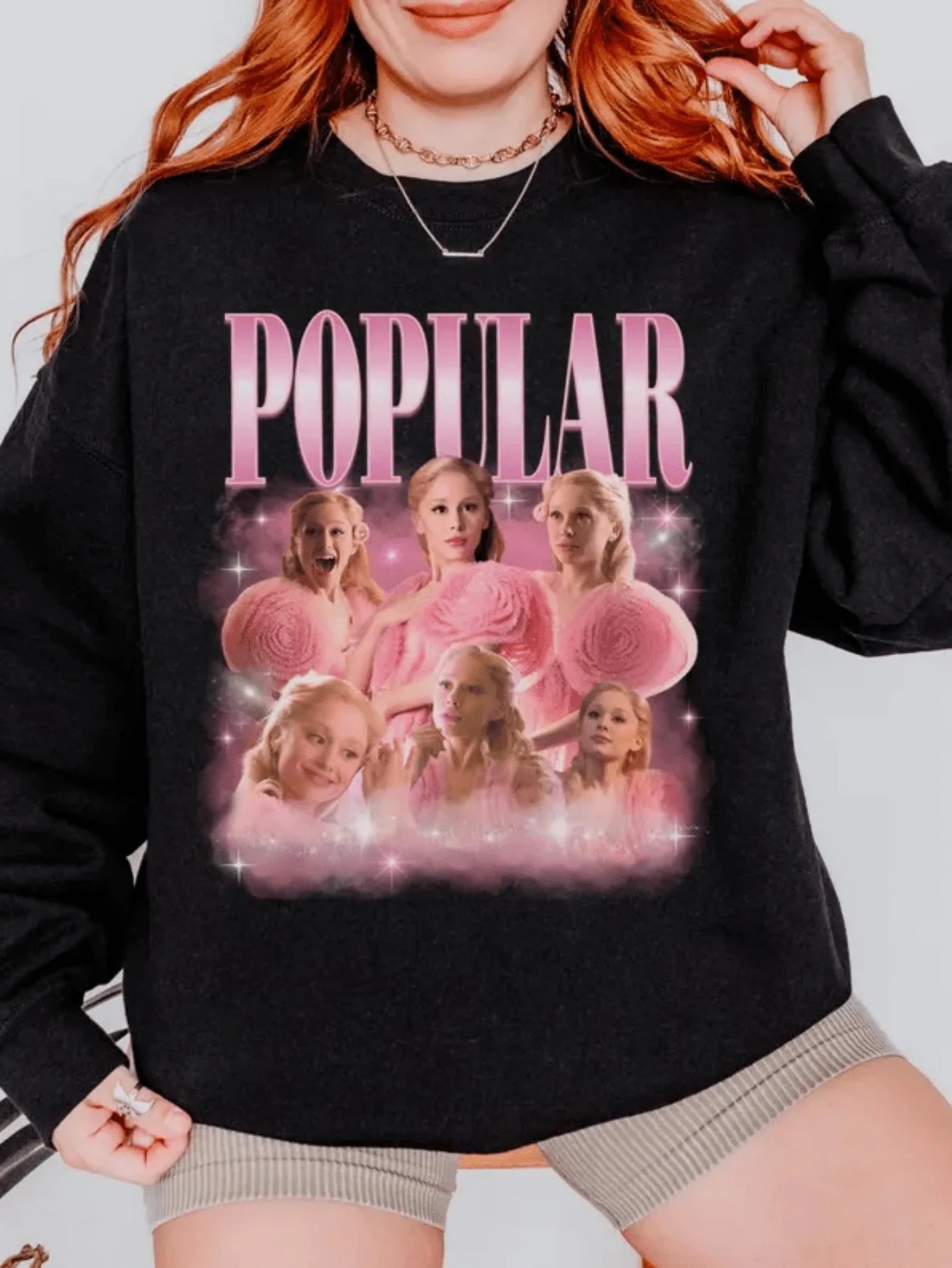 Women's Vintage Inspired Graphic Crew Neck Sweatshirt for Casual Everyday Streetwear Fashion