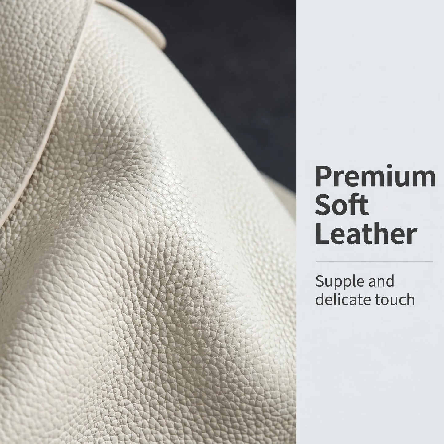 Soft Genuine Leather Bowling Shoulder Bag with Adjustable Strap Design