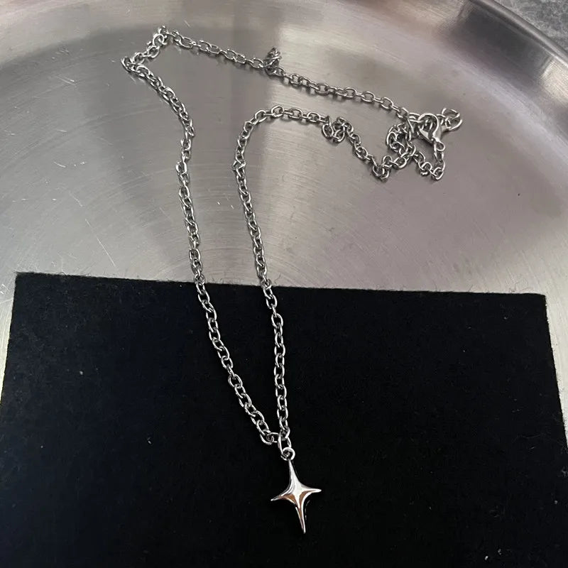Y2K Charm Pendant Necklace Set Gothic Grunge Alternative Statement Jewelry