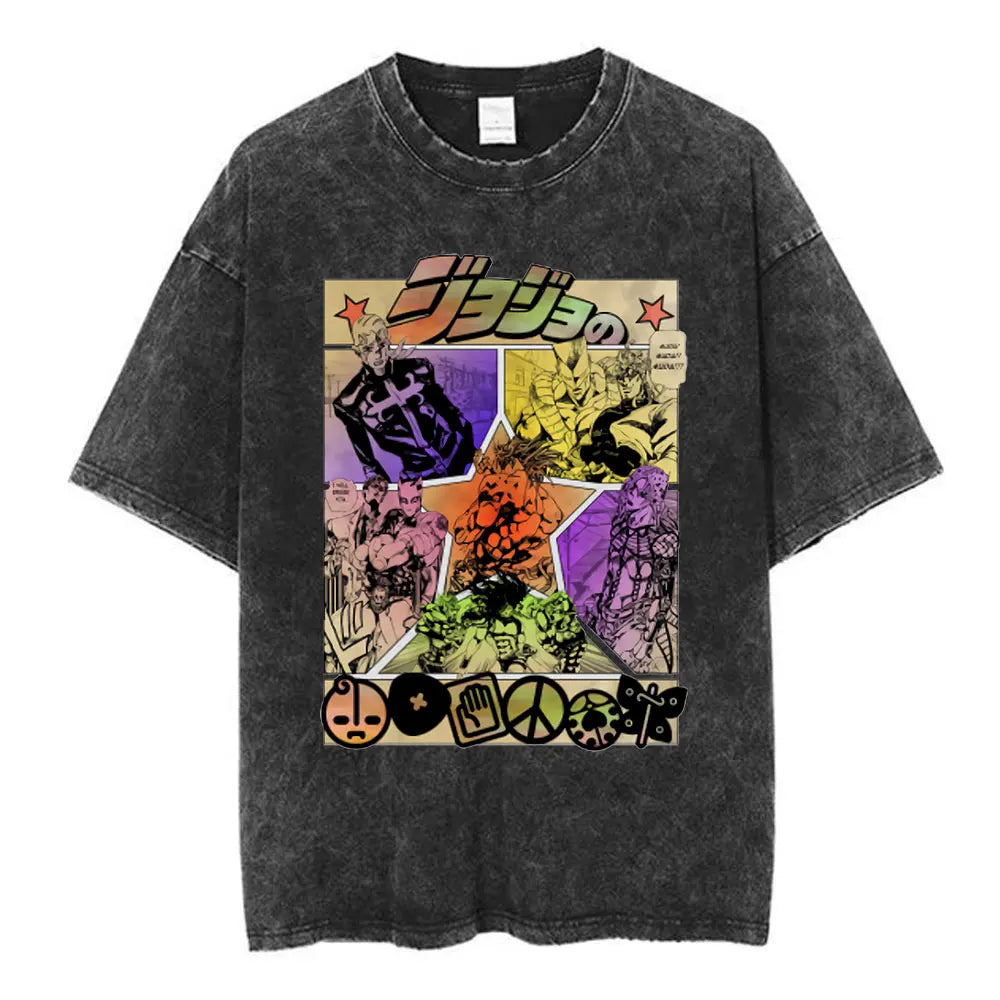 Retro Manga Art Oversized Japanese Streetwear Graphic T-Shirt