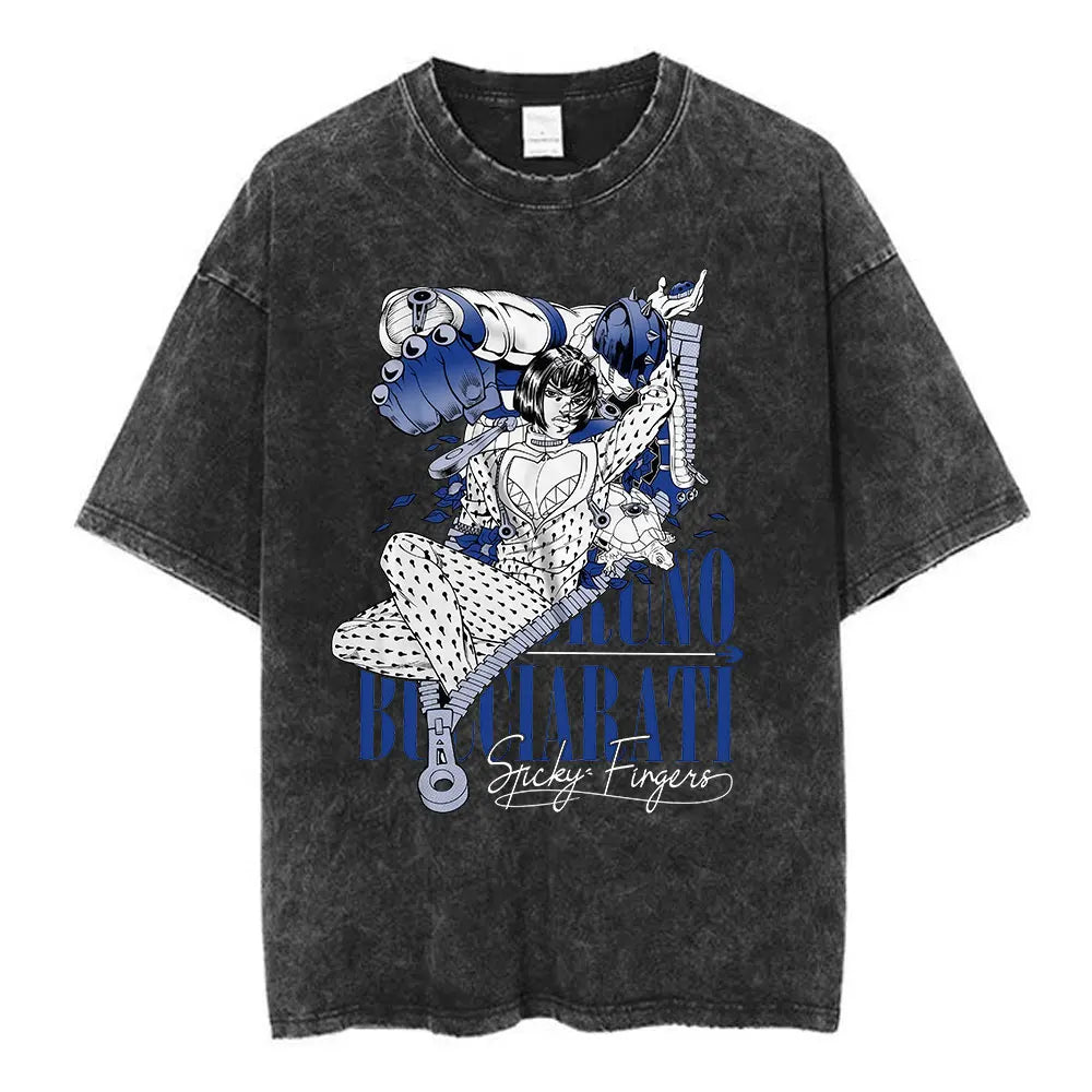 Retro Manga Illustration Oversized Urban Streetwear Graphic T-Shirt