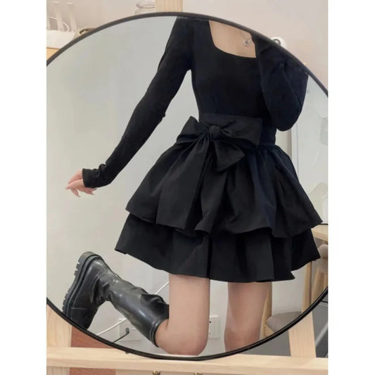 Layered Ruffle Gothic Dress for Kawaii Alternative Fashion