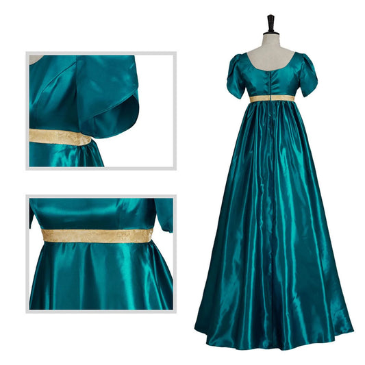 Luxurious Satin Finish Formal Evening Gown with Elegant Draping