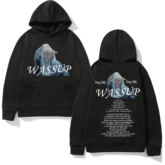 Minimalist Anime Oversized Hoodie with Manga Typography Streetwear Design