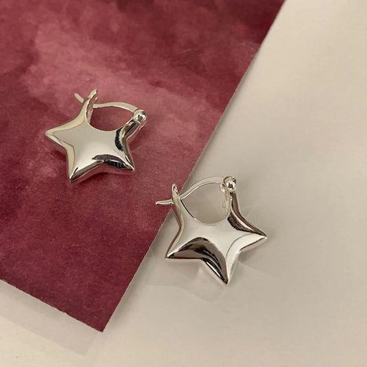 Celestial Star Hoop Earrings for Y2K Fairy Grunge and Alternative Fashion