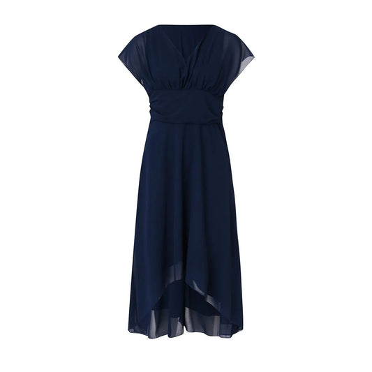 Flowing Chiffon Wrap Style Alternative Midi Dress