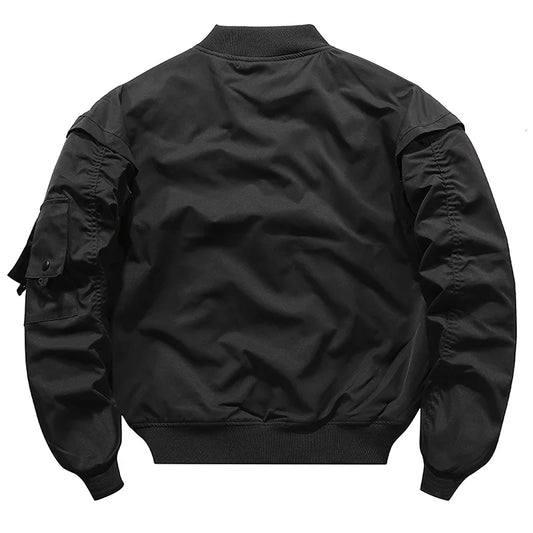Men's Embroidered Bomber Jacket with Varsity-Inspired Streetwear Silhouette