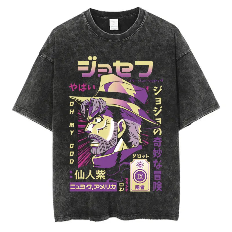Retro Anime Goth Poster Style Oversized Manga Graphic Streetwear T-Shirt