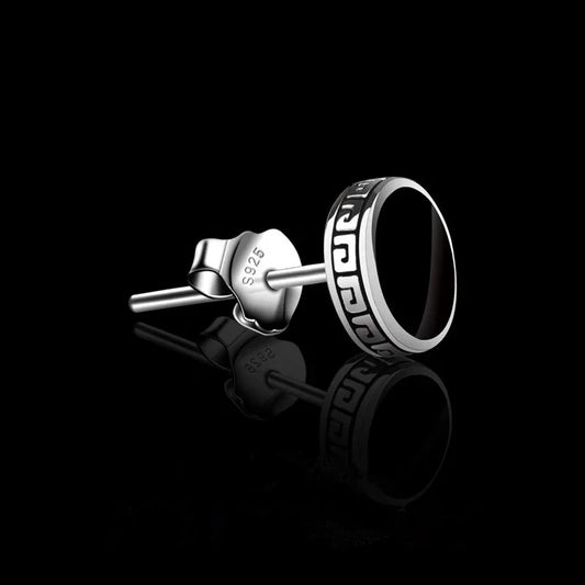 Industrial Barbell Stud Earrings for Punk Streetwear and Alternative Fashion