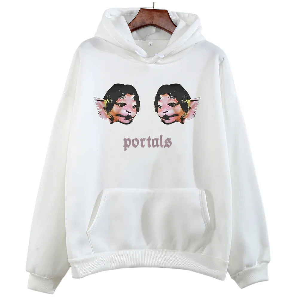 Fantasy Character Graphic Hoodie with Relaxed Streetwear Fit and Front Artwork