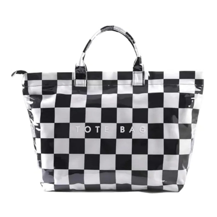 Oversized Waterproof Tote Bag with Animal Inspired Pattern Beach Carryall
