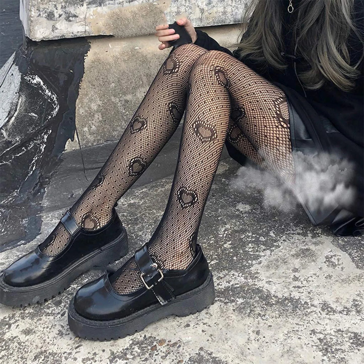 Spider Web Pattern Fishnet Tights Gothic Alternative Fashion Mesh Hosiery