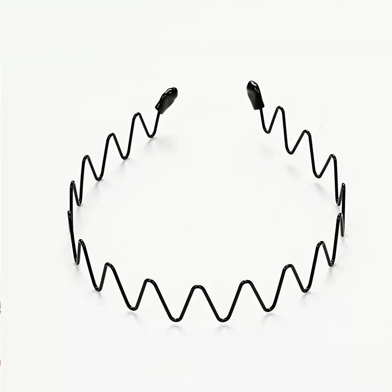 Minimalist Wavy Metal Headband Alternative Streetwear Hair Accessory