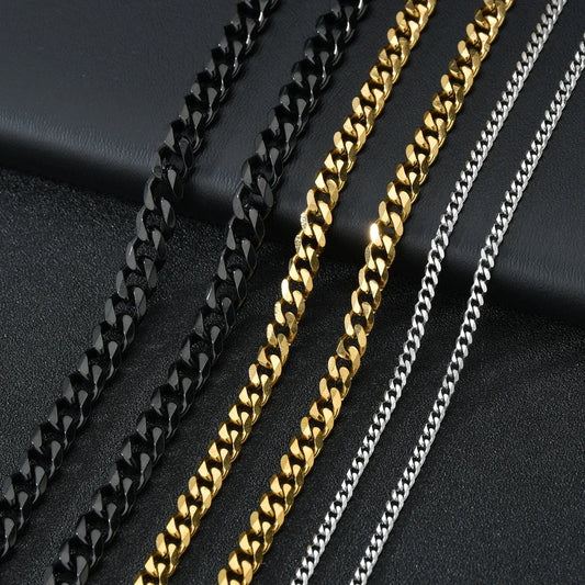 Classic Cuban Link Chain Necklace for Punk Grunge and Streetwear Styling