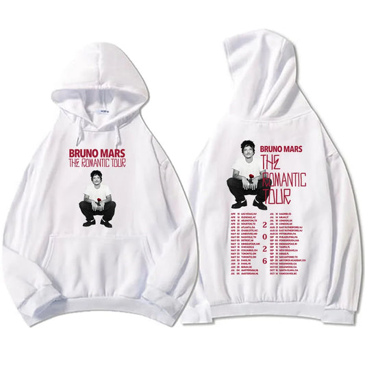 Vintage Tour Style Graphic Hoodie with Relaxed Fit and Streetwear Appeal