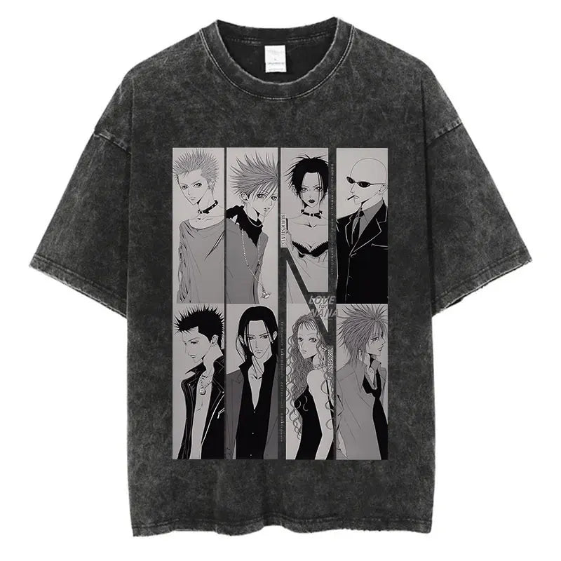 Retro Anime Panel Graphic Oversized Manga Aesthetic Streetwear T-Shirt