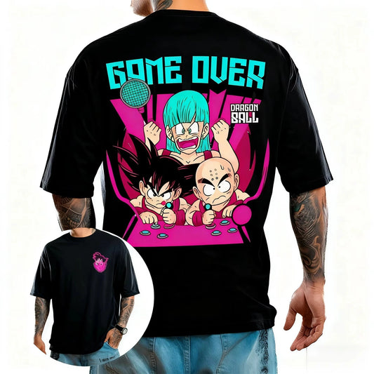 Retro Manga Graphic Oversized Streetwear Casual Cotton Fashion T-Shirt