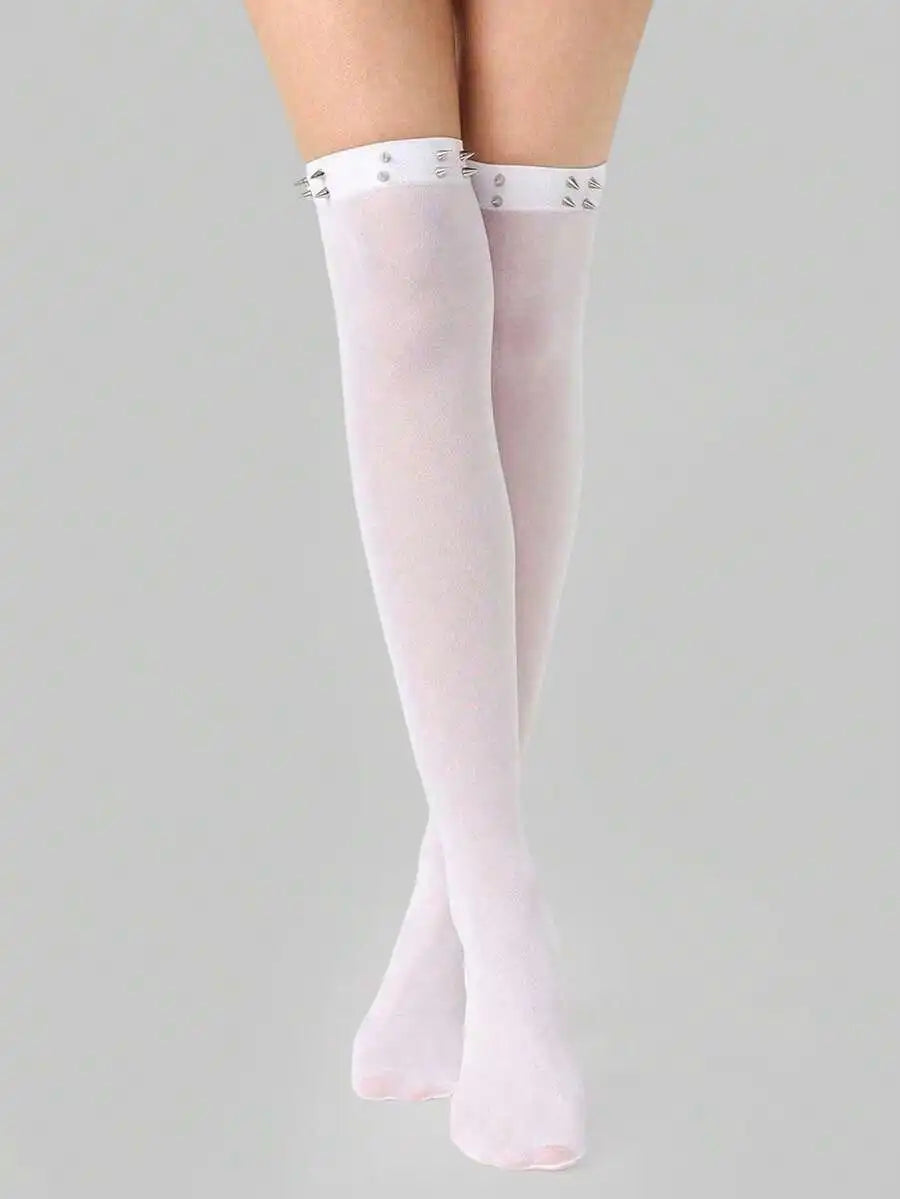 Decorative Bow Knee High Socks with Minimalist Everyday Design for Contemporary Fashion Styling