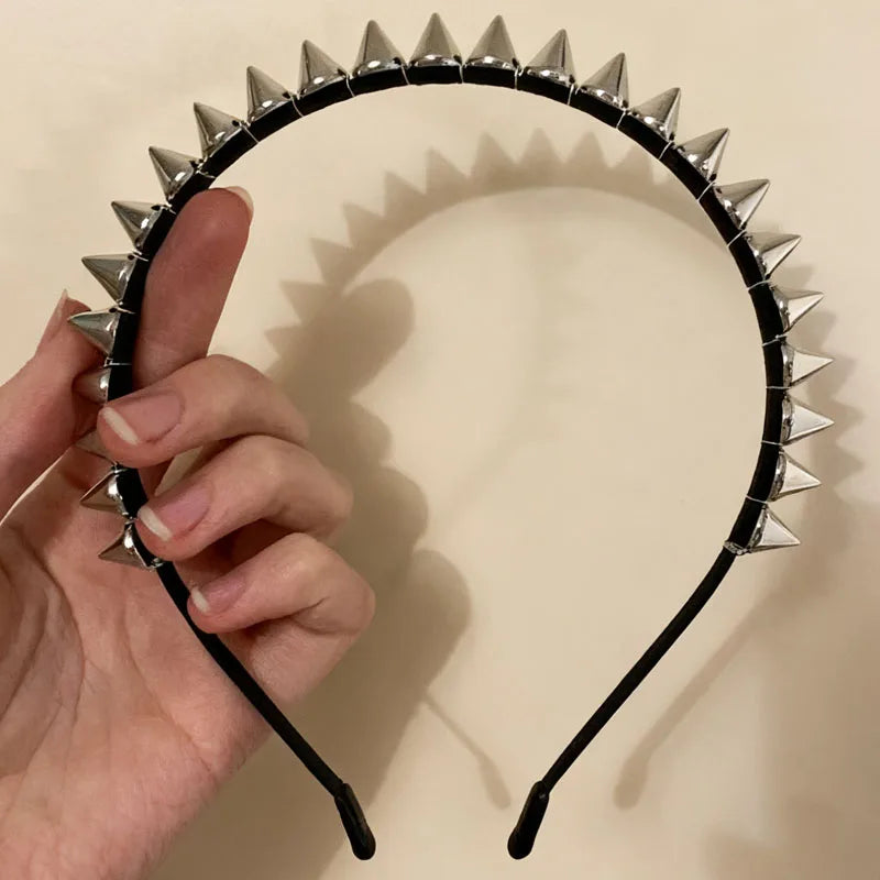 Gothic Spike Headband Punk Rivet Statement Alternative Fashion Accessory