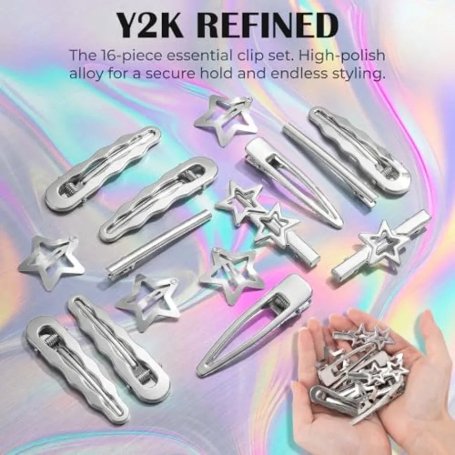 Y2K Star Hair Clip Set Celestial Alternative Fashion Accessories