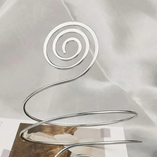 Minimalist Spiral Arm Cuff Bracelet for Y2K Gothic Statement Styling