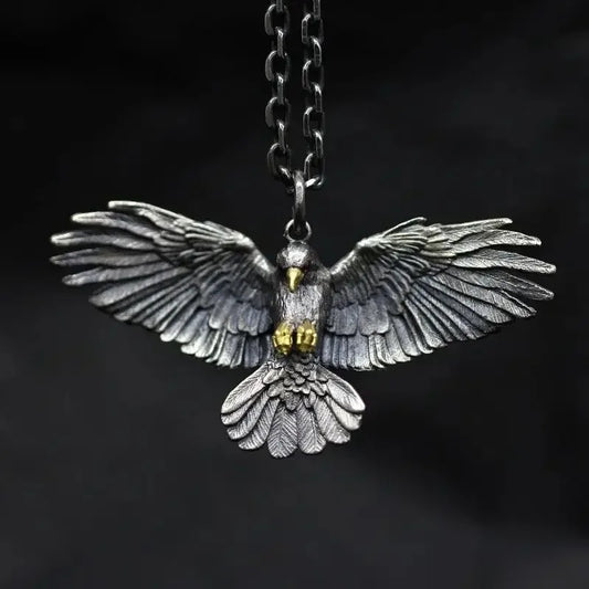 Gothic Raven Pendant Necklace for Dark Alternative Fashion