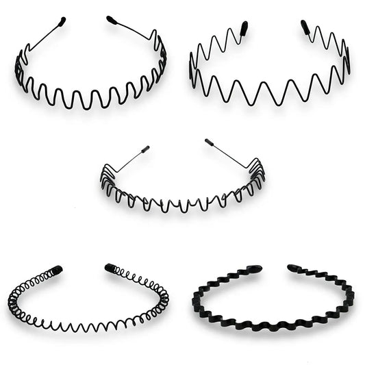 Minimalist Wavy Metal Headband Alternative Streetwear Hair Accessory
