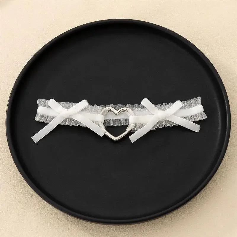Lace Cross Heart Thigh Garter Gothic Alternative Fashion Accessory