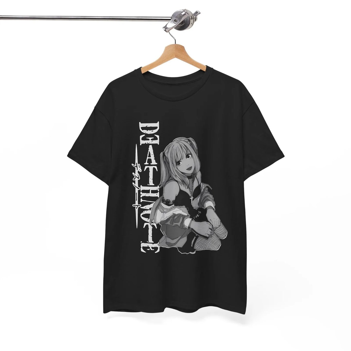 Anime-Inspired Gothic Maiden Graphic T-Shirt with Retro Manga Streetwear Aesthetic
