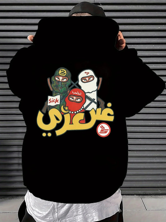 Anime-Inspired Kawaii Character Hoodie with Playful Japanese Streetwear Design