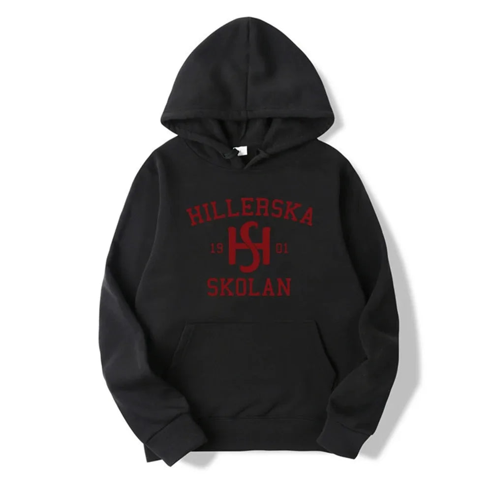 Collegiate Graphic Hoodie with Minimalist Streetwear Design and Relaxed Fit