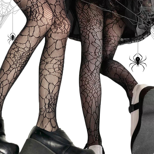 Spider Web Pattern Fishnet Tights Gothic Alternative Fashion Mesh Hosiery