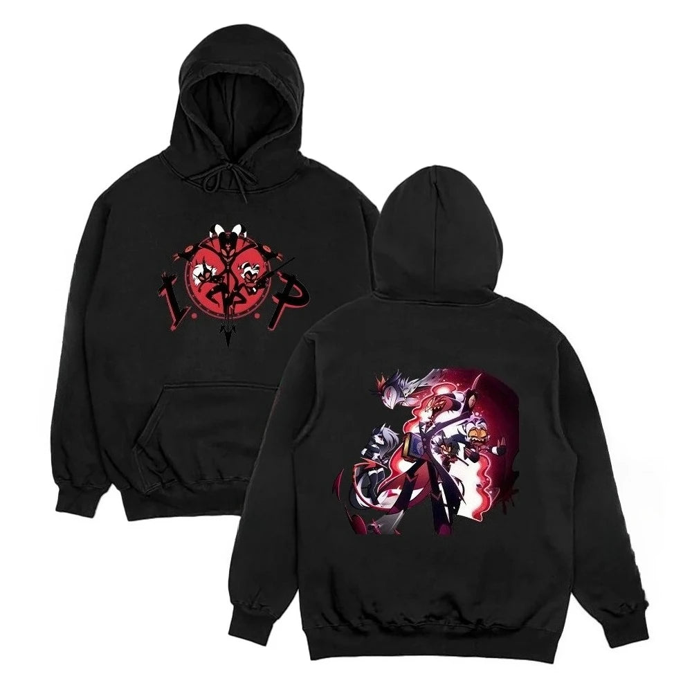 Anime Dark Fantasy Hoodie with Retro Manga Streetwear Energy