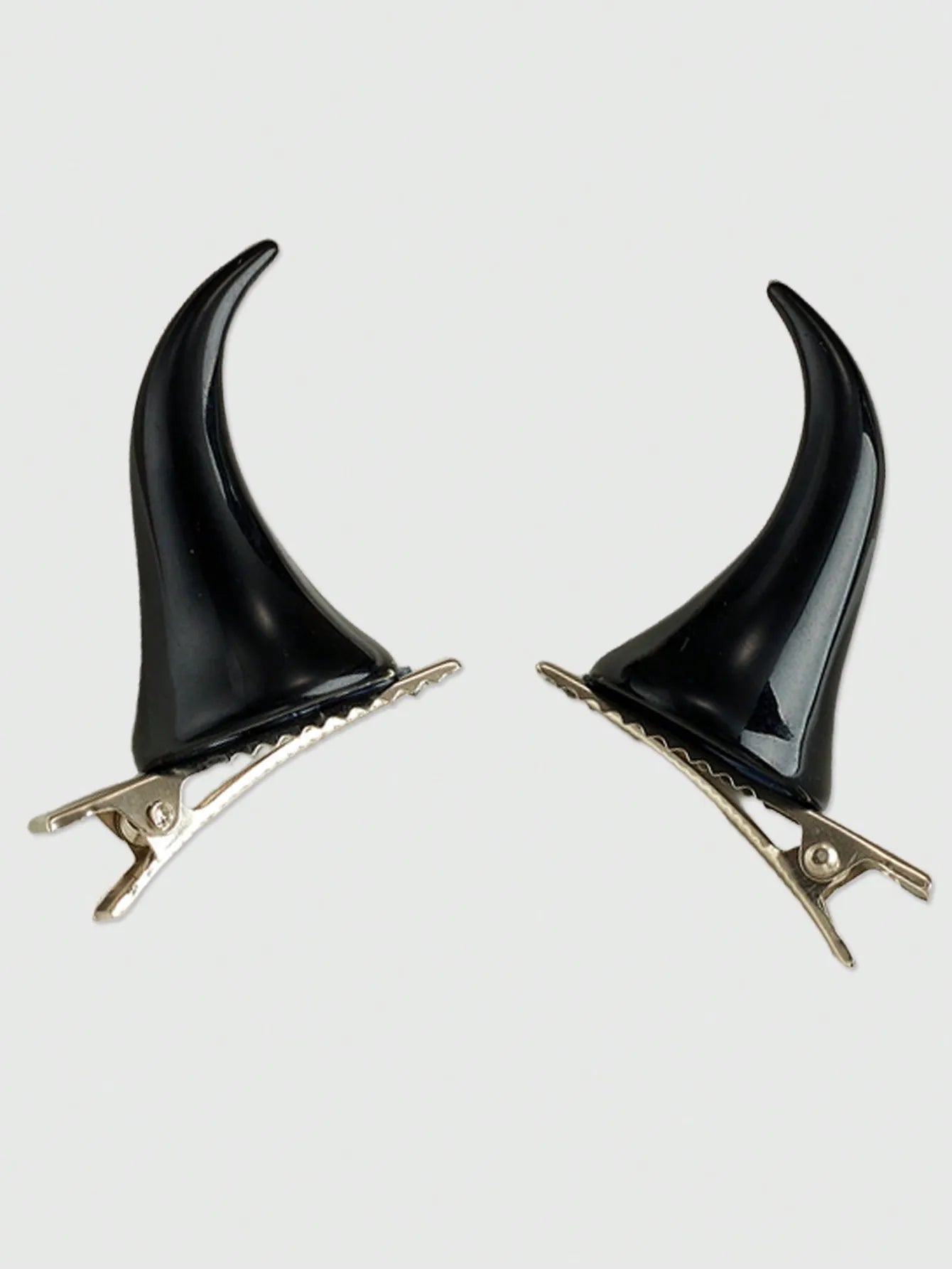 Devil Horn Hair Clips for Gothic Punk and Alternative Costume Styling