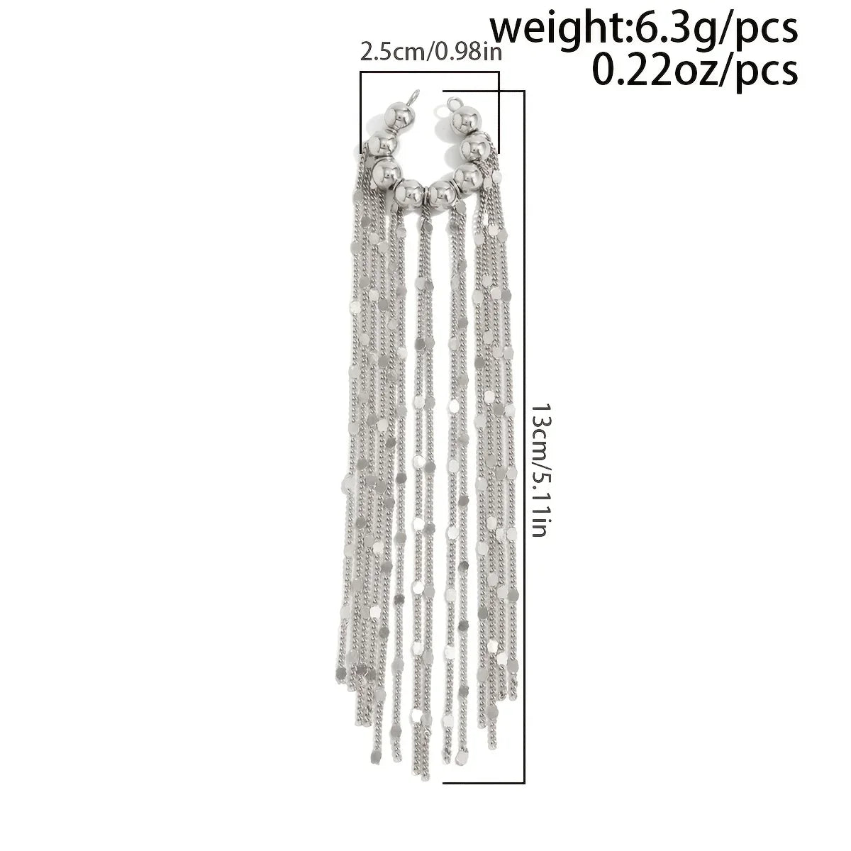 Minimalist Chain Tassel Clip On Earrings for Alternative Statement Styling