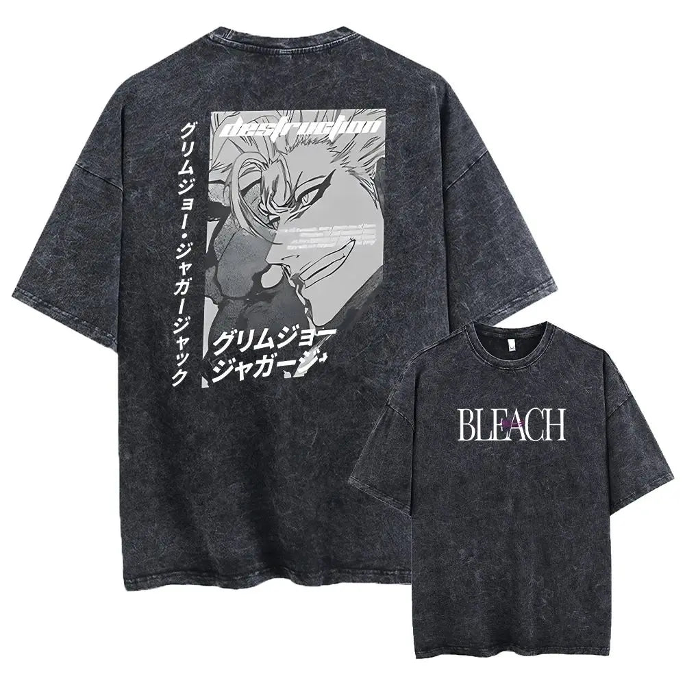 Manga-Inspired Oversized Vintage Streetwear Graphic Fashion Tee