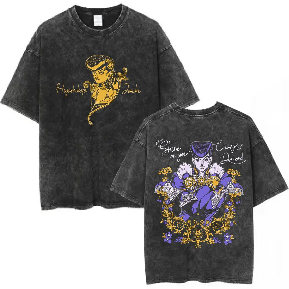 Vintage Gothic Angel Oversized Washed Streetwear Graphic T-Shirt