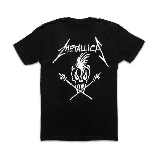 Vintage Skull Graphic Cotton T-Shirt with Distressed Streetwear Artwork Design
