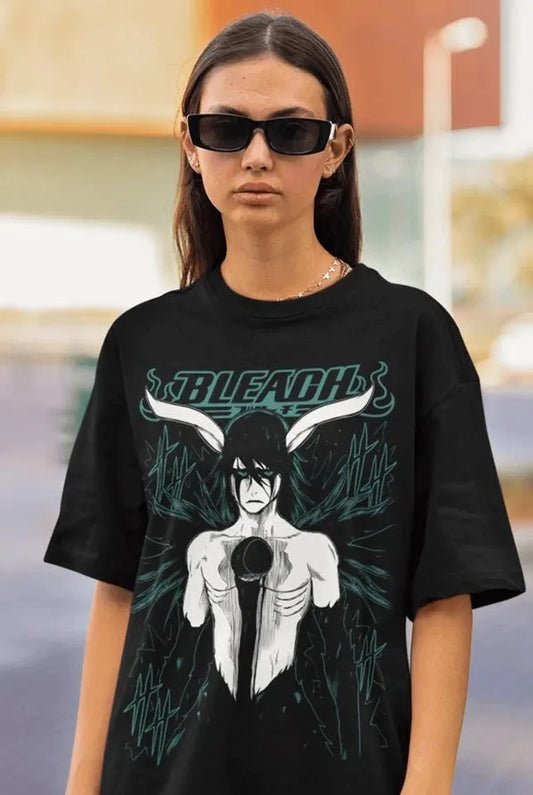 Dark Anime Goth Abstract Art Oversized Washed Streetwear Shirt