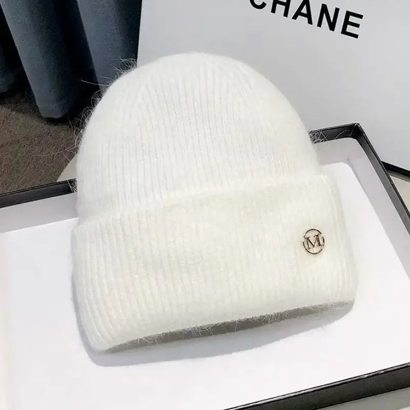 Soft Knit Slouchy Winter Beanie with Plush Trim for Casual Everyday Streetwear Fashion Style