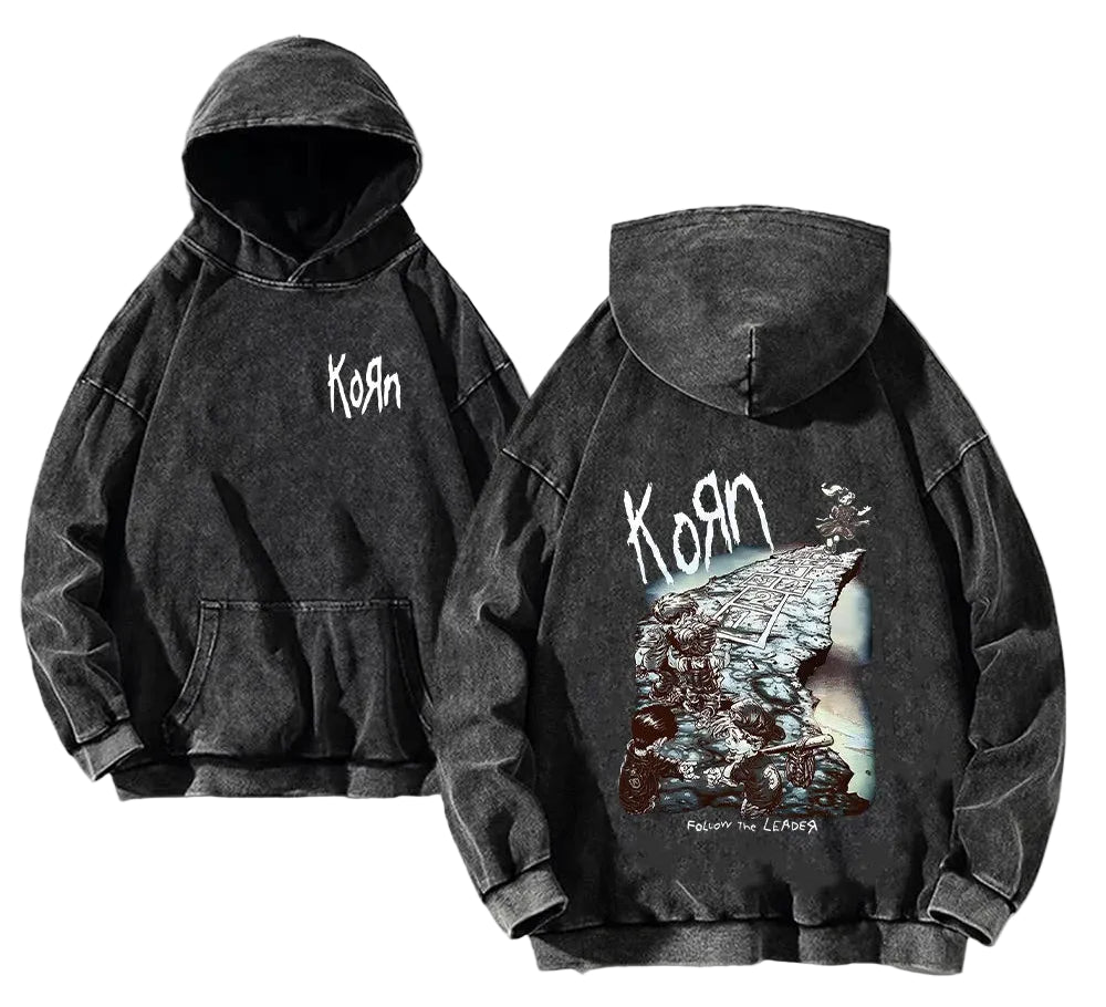Anime Goth Oversized Hoodie With Vintage Graphic Streetwear Artwork