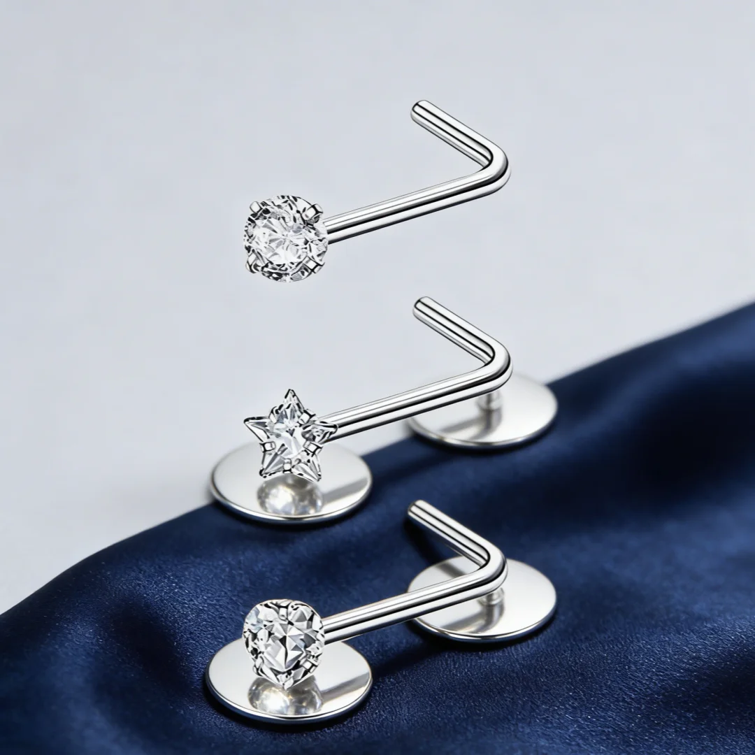 Star Shaped Nose Stud Jewelry for Punk and Alternative Fashion