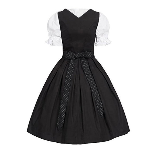 Classic Lace Up Corset Style Alternative Pinafore Midi Dress