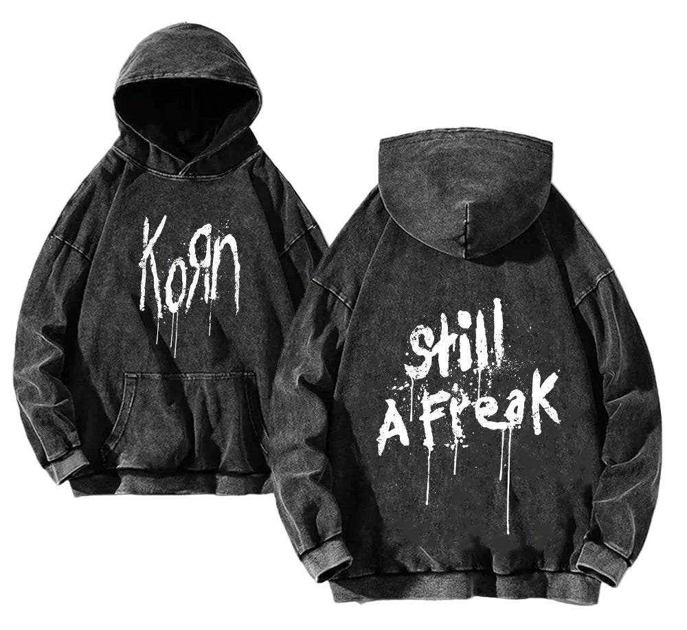 Oversized Gothic Typography Hoodie With Anime Streetwear Aesthetic