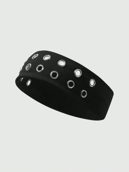 Grommet Detail Headband Punk Alternative Streetwear Hair Accessory