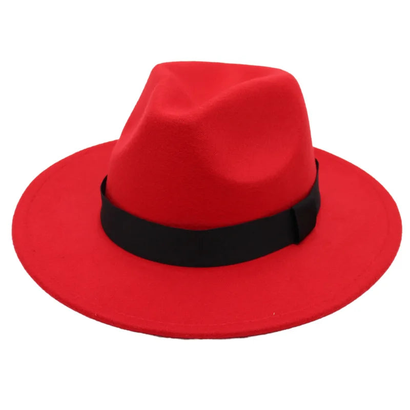 Classic Wide Brim Felt Fedora Hat with Structured Crown for Modern Everyday Styling