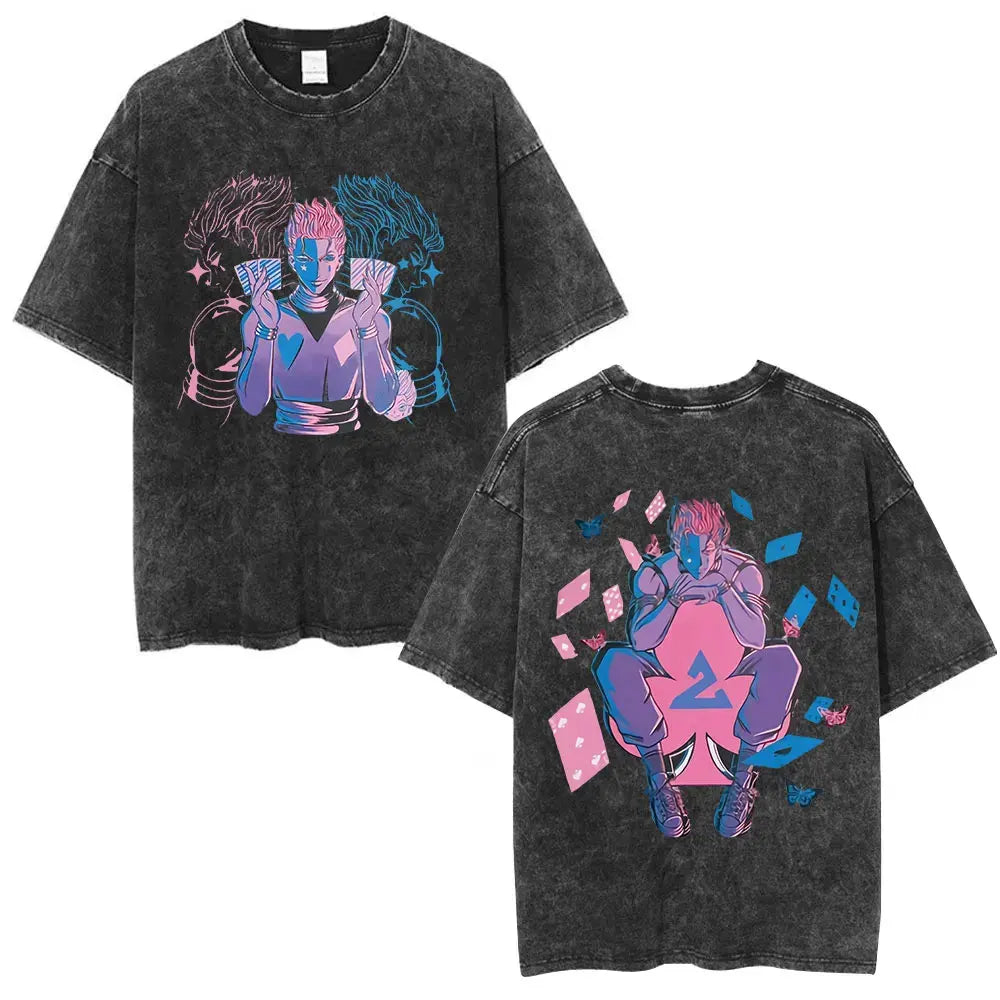 Retro Anime Goth Character Art Oversized Vintage Graphic T-Shirt