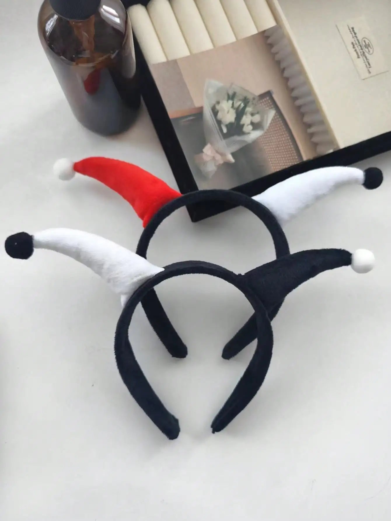 Harlequin Horn Headband Gothic Carnival Inspired Statement Hair Accessory