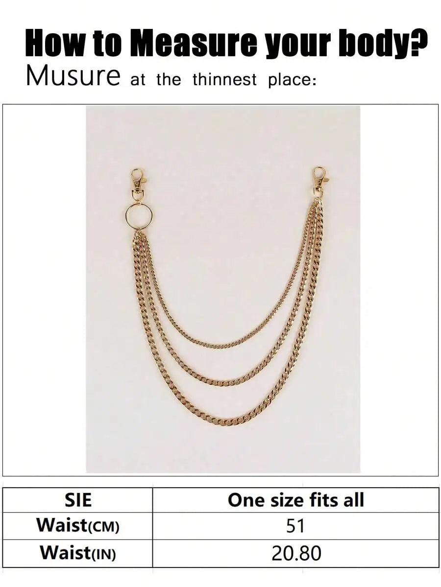 Layered Draped Waist Chain for Dark Feminine and Alternative Styling