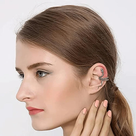 Coiled Snake Ear Cuff for Gothic Punk Alternative Fashion Looks